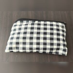 Artel Compact Checkered Black and White Pouch Bag